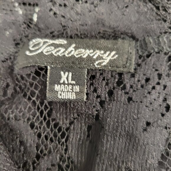 BLACK Lace Long Sleeve See Through Dress Sizes S M L XL - NWOT - Picture 7 of 12